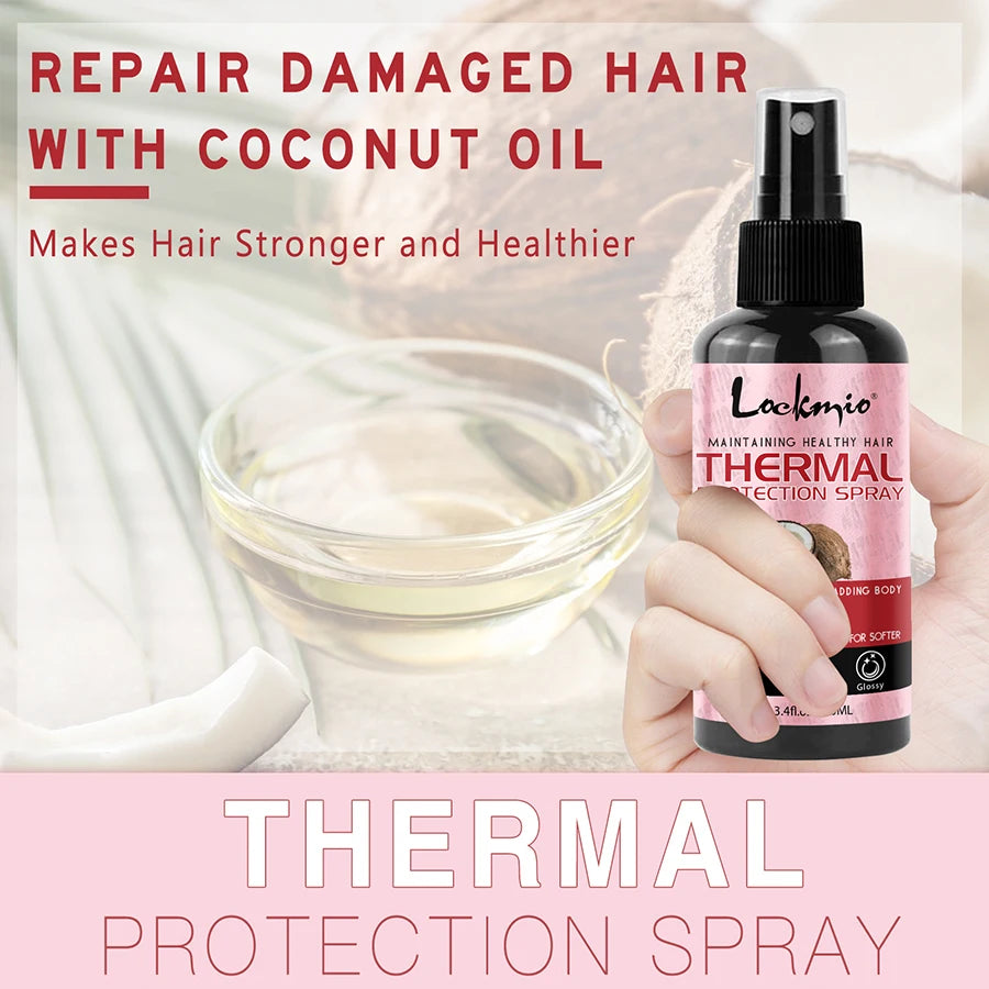 Spray de protection thermique pour cheveux abîmés