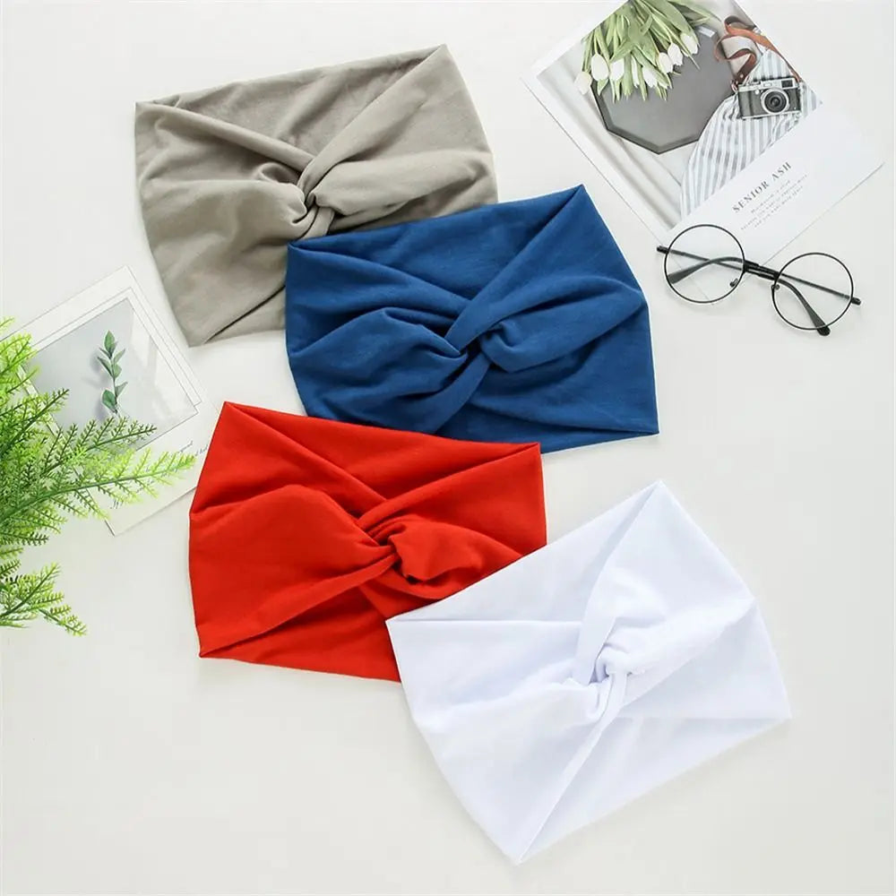 Bandeau Turban de Sport, Torsadé, Très Large et Épais pour Femmes