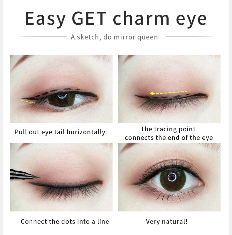 Eye Make-up Eyeliner Liquide Longue Durée Imperméable Non-décolorant Outils de Maquillage Beauté Séchage Rapide Eyeliner Anti-halo