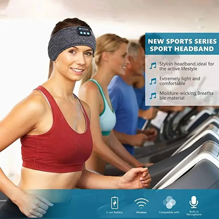 Bluetooth Eye Mask for Sleeping Headphones Sports Headband Thin Soft Elastic Comfortable Wireless Music Earphones