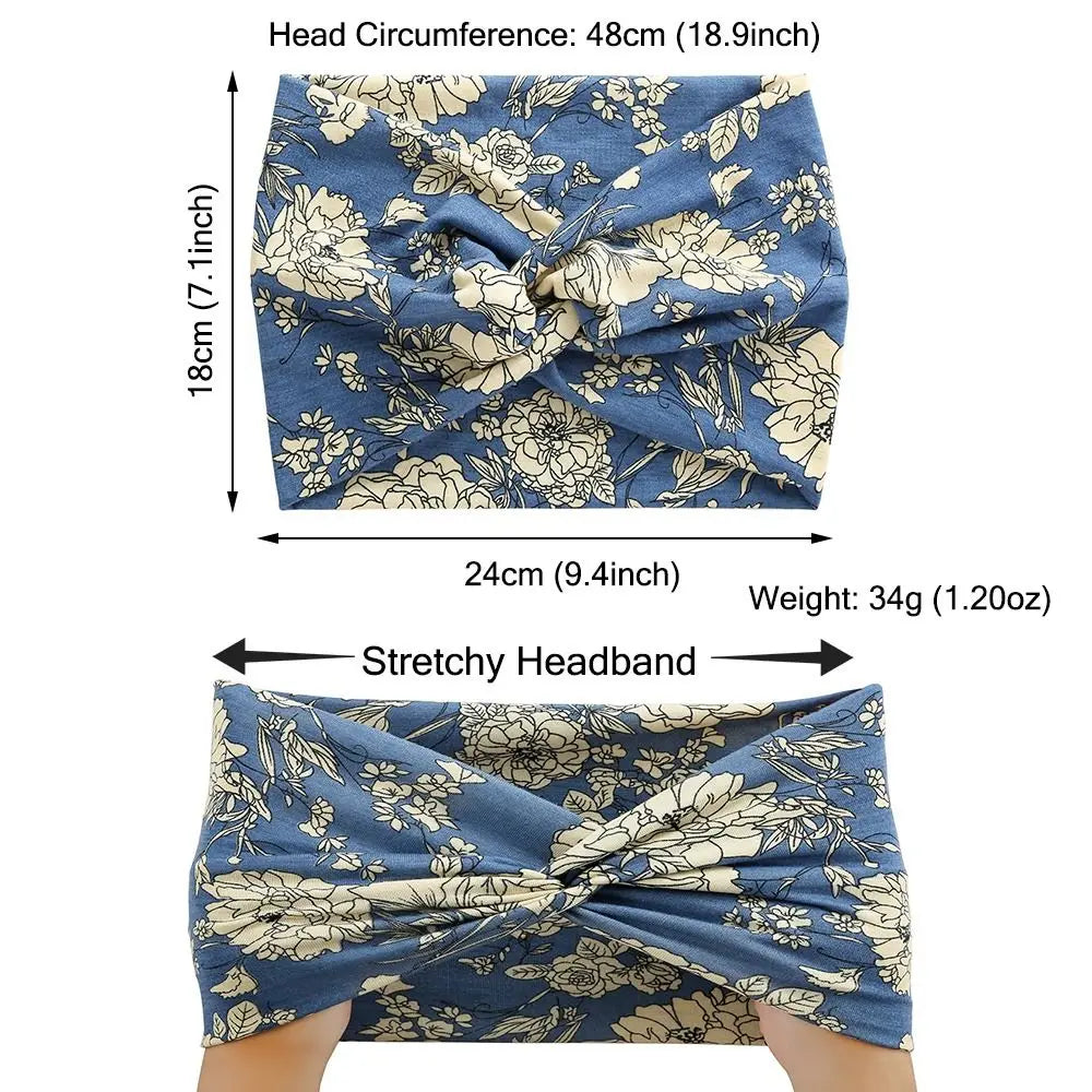 Bandeau Turban de Sport, Torsadé, Très Large et Épais pour Femmes