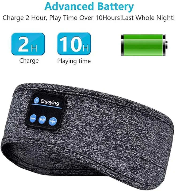 Bluetooth Eye Mask for Sleeping Headphones Sports Headband Thin Soft Elastic Comfortable Wireless Music Earphones