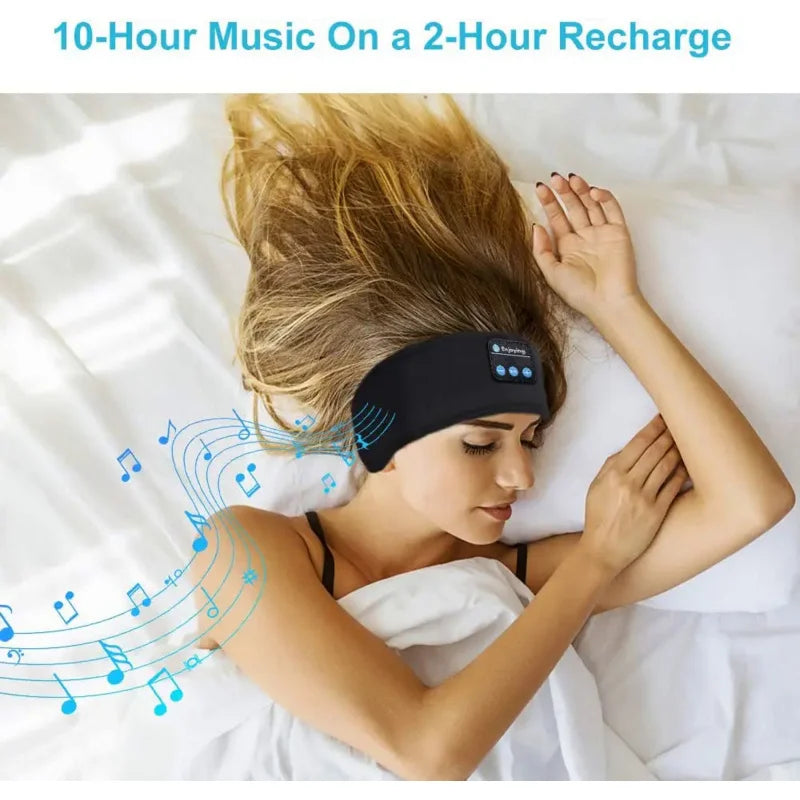 Bluetooth Eye Mask for Sleeping Headphones Sports Headband Thin Soft Elastic Comfortable Wireless Music Earphones