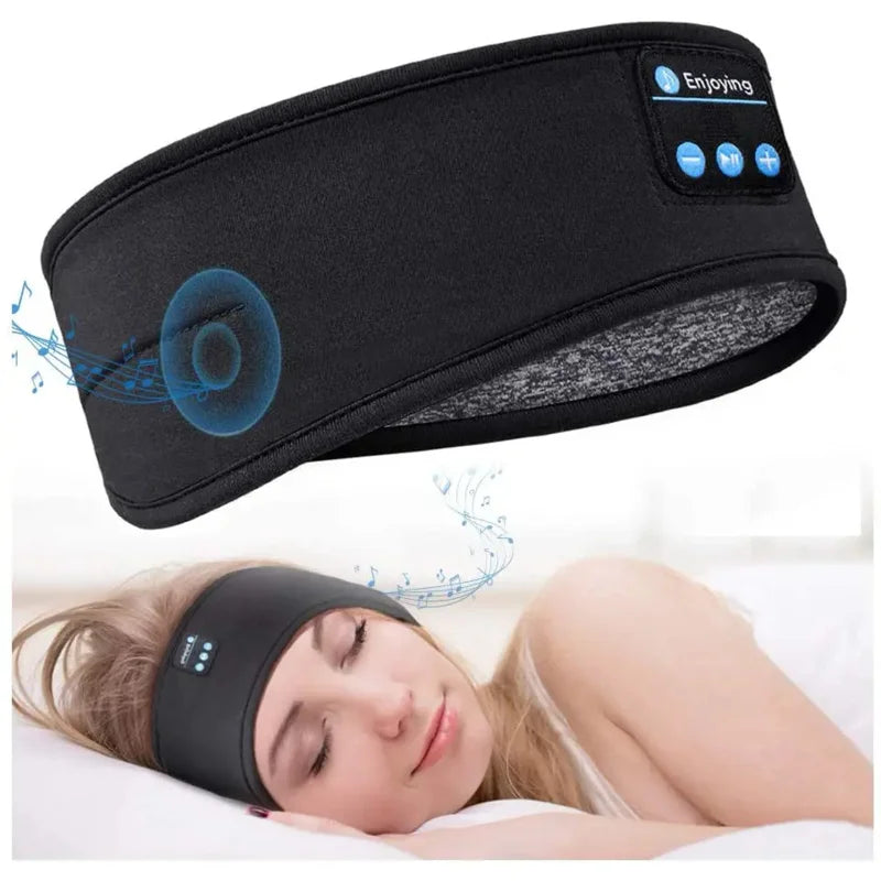 Bluetooth Eye Mask for Sleeping Headphones Sports Headband Thin Soft Elastic Comfortable Wireless Music Earphones