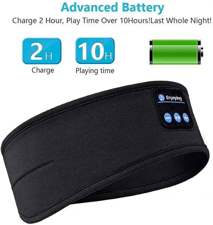 Bluetooth Eye Mask for Sleeping Headphones Sports Headband Thin Soft Elastic Comfortable Wireless Music Earphones