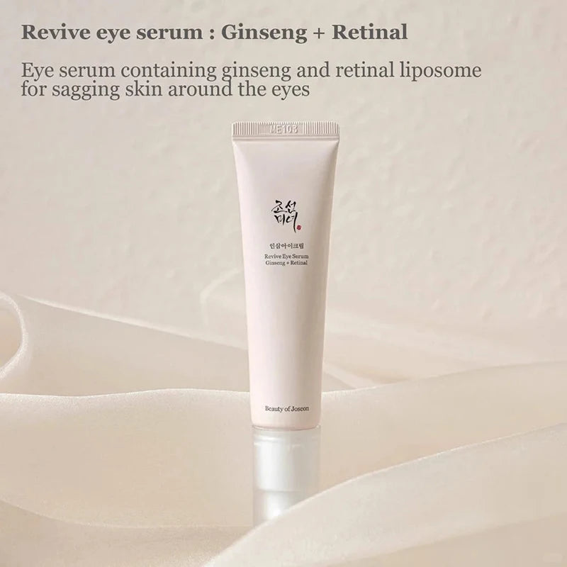 Crème Contour des Yeux au Ginseng Beauty of Joseon Coréenne avec Rétinal Antioxydant Raffermissant Réducteur de Rides et Estompant les Ridules