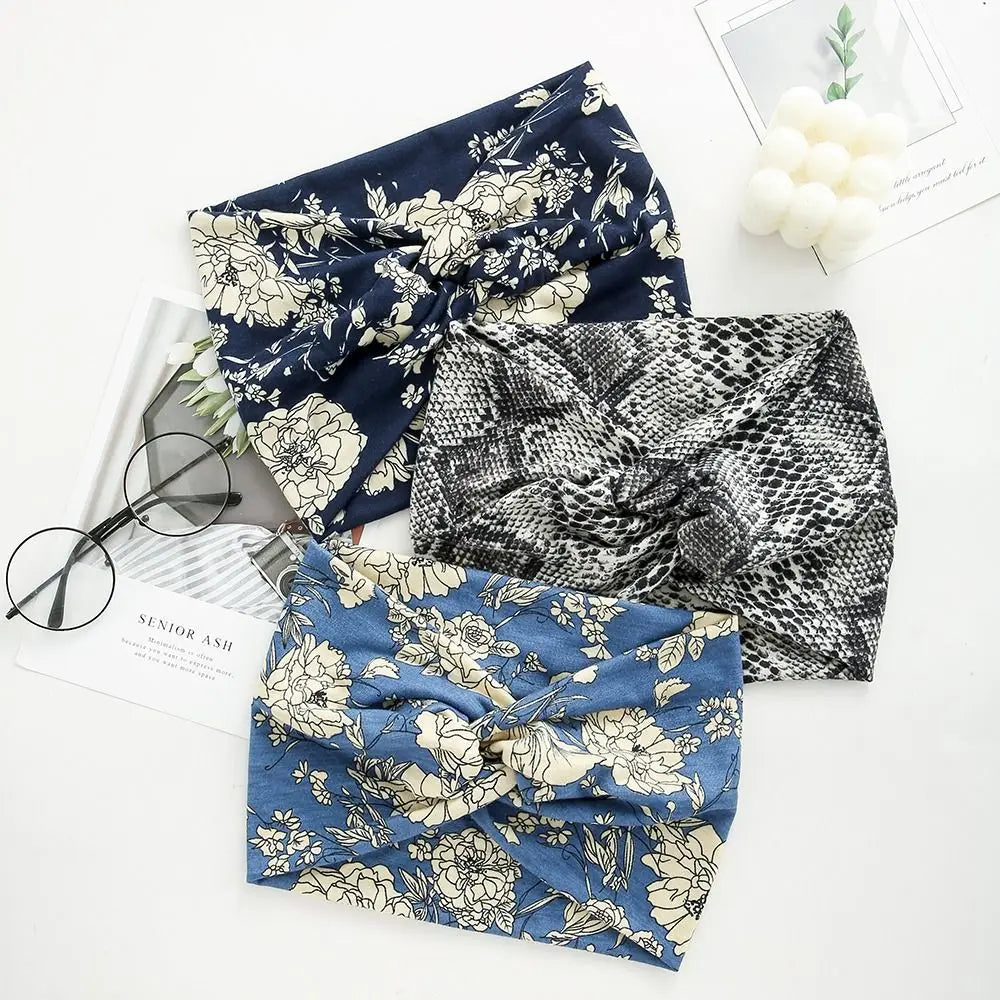 Bandeau Turban de Sport, Torsadé, Très Large et Épais pour Femmes
