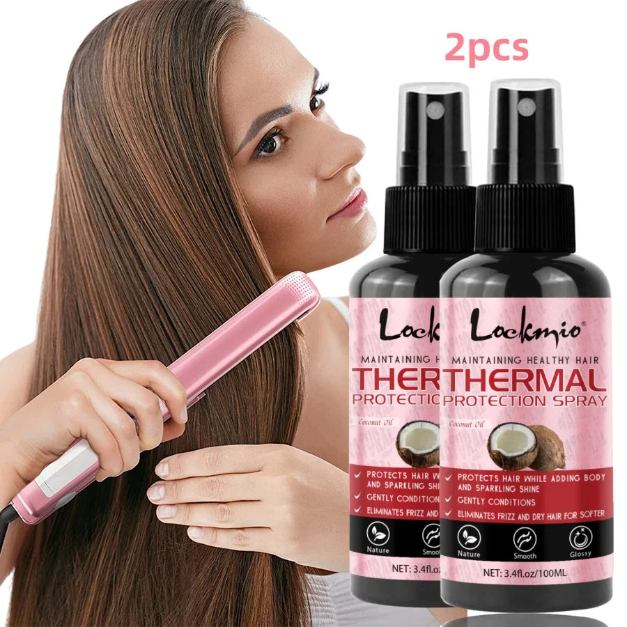 Spray de protection thermique pour cheveux abîmés