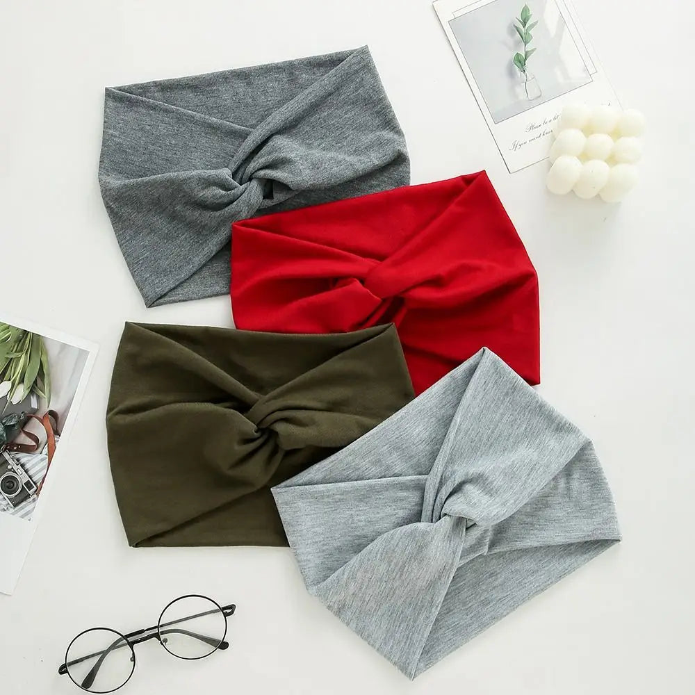 Bandeau Turban de Sport, Torsadé, Très Large et Épais pour Femmes